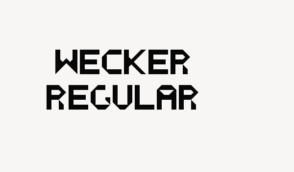 WECKER Regular Font