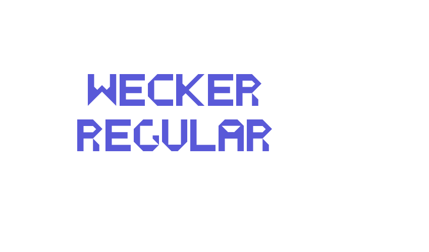 WECKER Regular Font