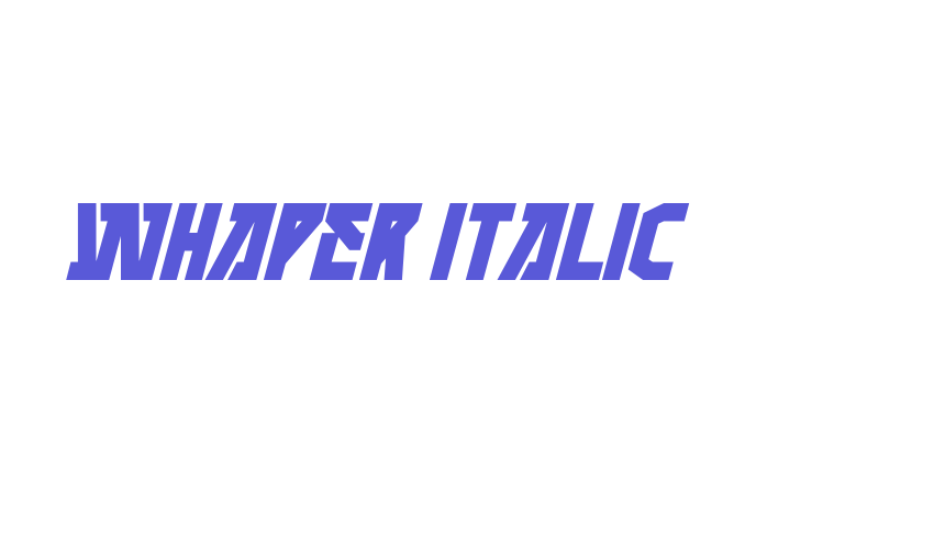 WHAPER Italic Font Download