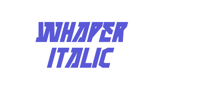 WHAPER Italic Font