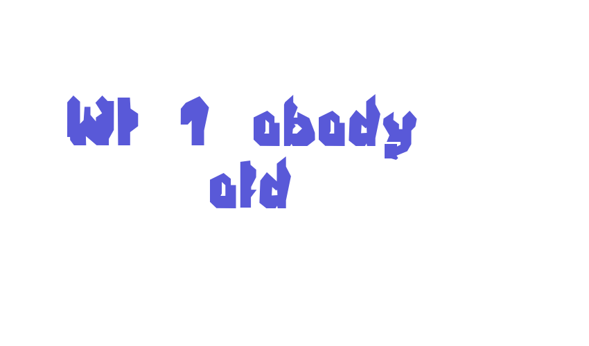 WILD1 Nobody Bold Font Download