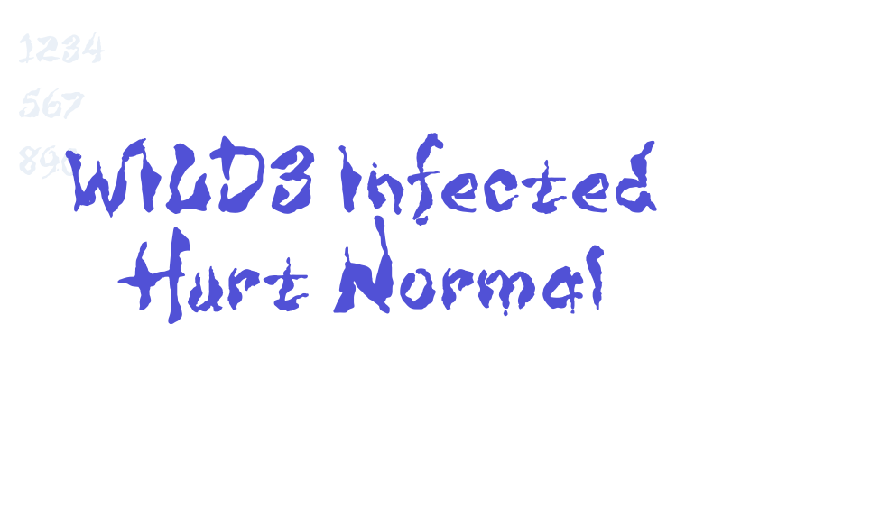 WILD3 Infected Hurt Normal-font-download