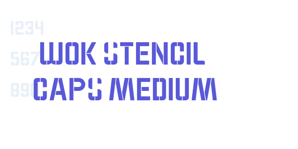 WOK STENCIL – CAPS Medium font