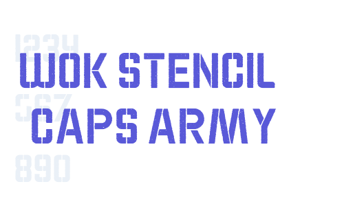 WOK STENCIL – CAPS ARMY Font Download