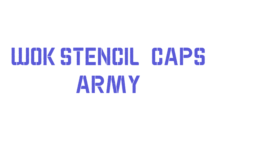 WOK STENCIL – CAPS ARMY Font Download