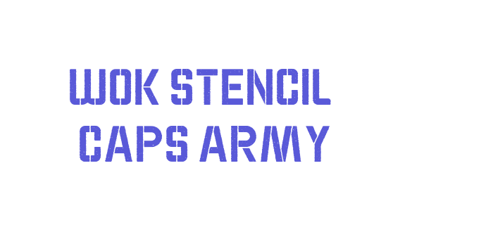 WOK STENCIL – CAPS ARMY Font Download