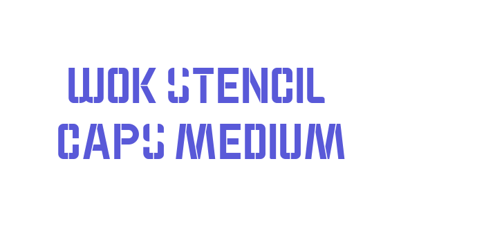 WOK STENCIL – CAPS Medium Font Download