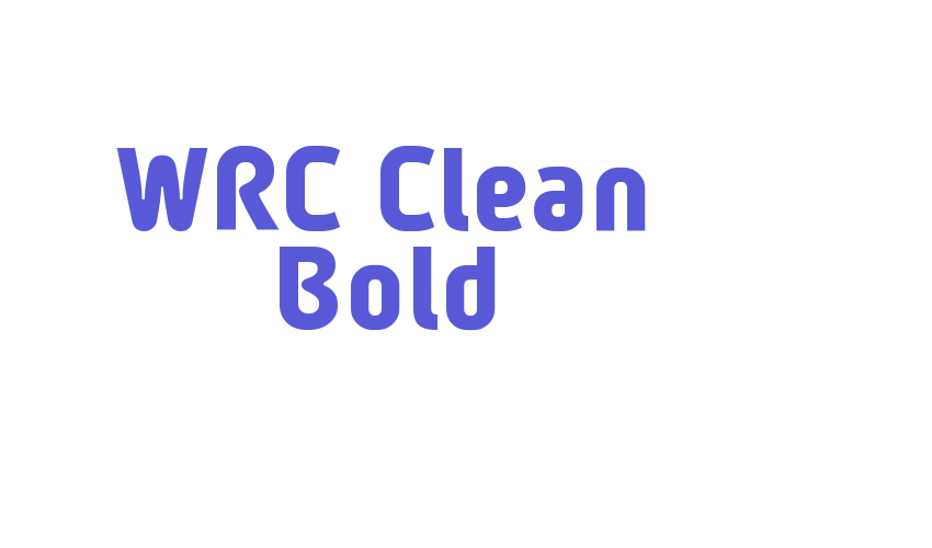 WRC Clean Bold Font