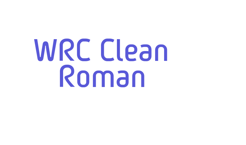 WRC Clean Roman Font