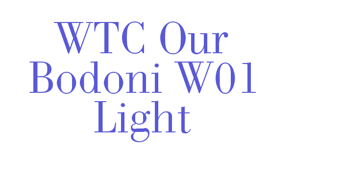 WTC Our Bodoni W01 Light Font Download