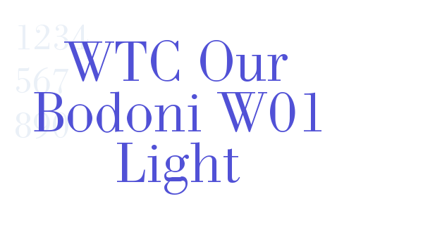 WTC Our Bodoni W01 Light font download