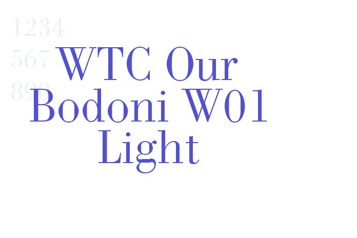 WTC Our Bodoni W01 Light font download