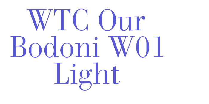 WTC Our Bodoni W01 Light Font