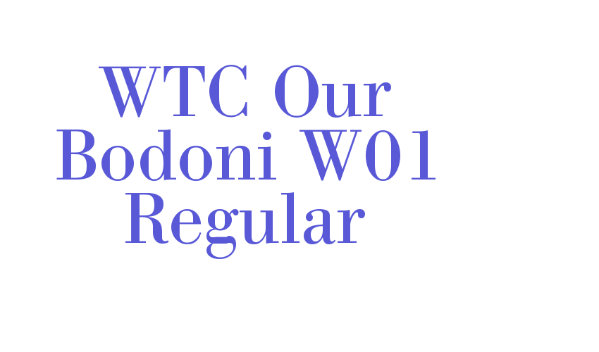 WTC Our Bodoni W01 Regular Font