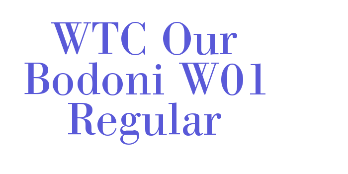 WTC Our Bodoni W01 Regular Font Download