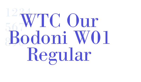 WTC Our Bodoni W01 Regular font download