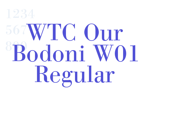 WTC Our Bodoni W01 Regular font download