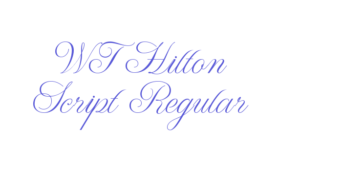 WT Hilton Script Regular Font Download