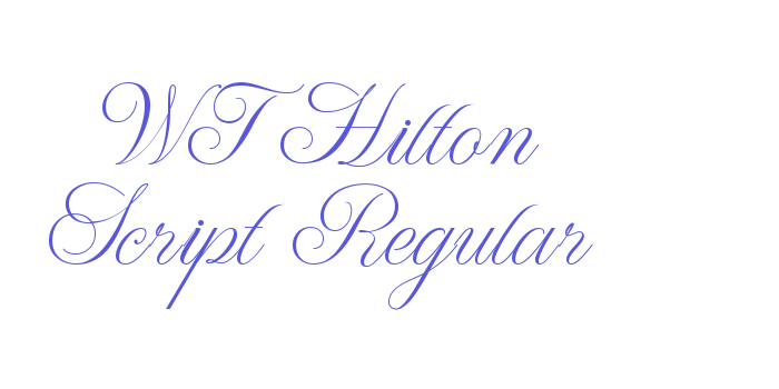 WT Hilton Script Regular Font