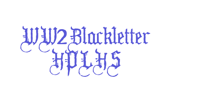 WW2Blackletter HPLHS Font Download