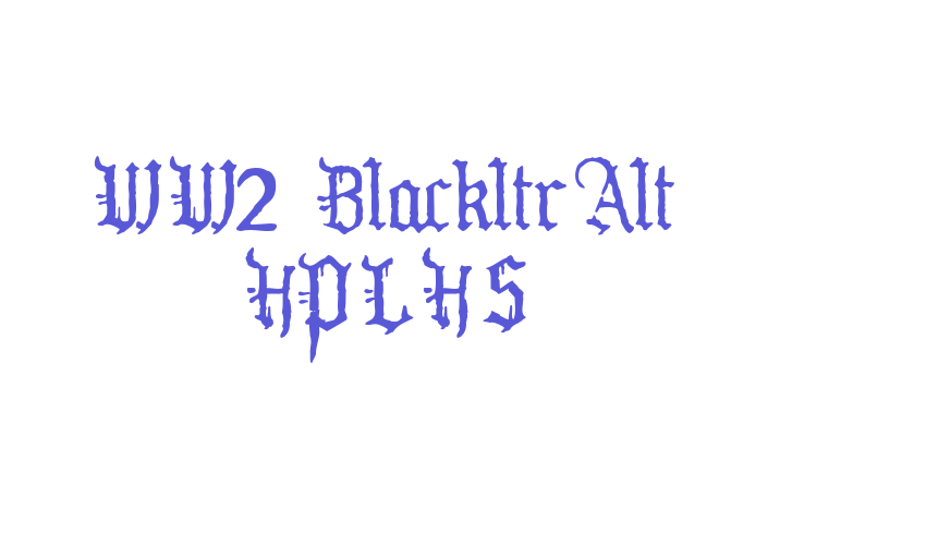 WW2 BlackltrAlt HPLHS Font Download