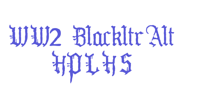 WW2 BlackltrAlt HPLHS Font