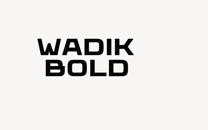 Wadik Bold Font