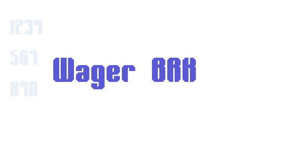 Wager BRK font free