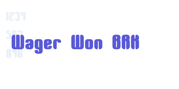 Wager Won BRK font