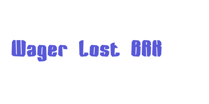 Wager Lost BRK Font Download