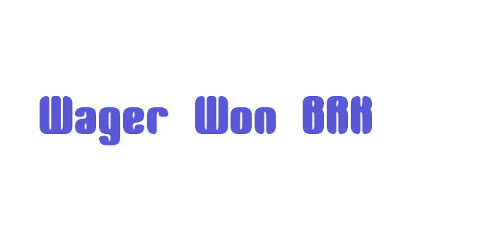 Wager Won BRK Font Download