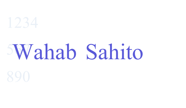 Wahab Sahito font free