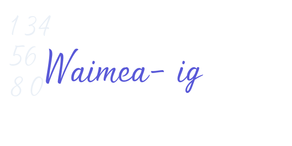 Waimea-Lig font free