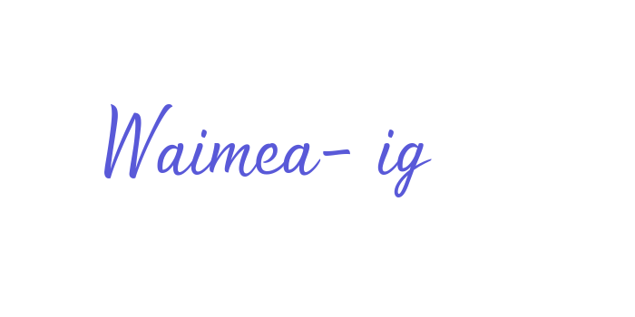 Waimea-Lig Font Download