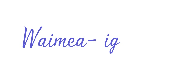 Waimea-Lig Font