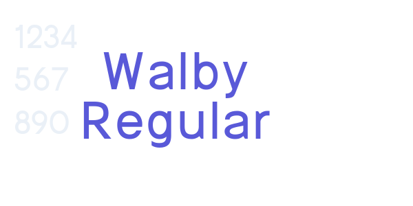 Walby Regular font