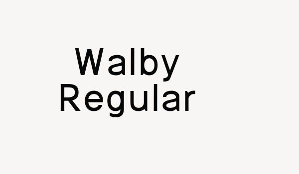 Walby Regular Font