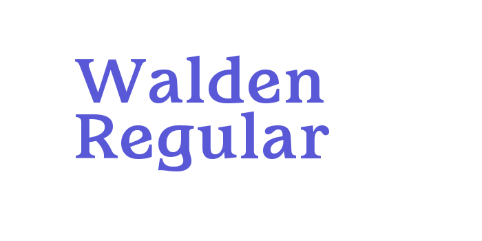 Walden Regular Font Download