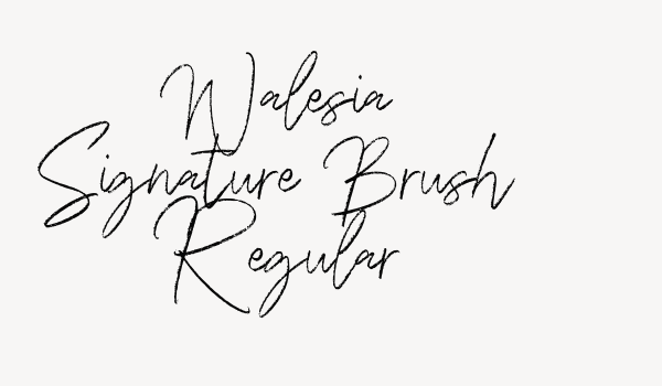 Walesia Signature Brush Regular Font