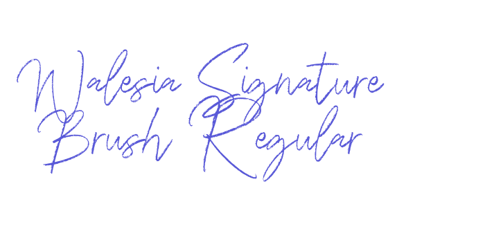 Walesia Signature Brush Regular Font Download