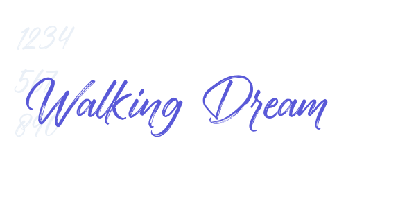 Walking Dream font free