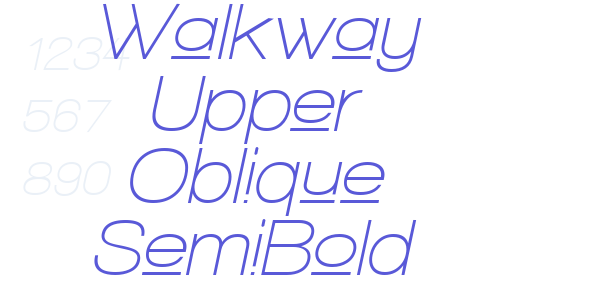 Walkway Upper Oblique SemiBold font free