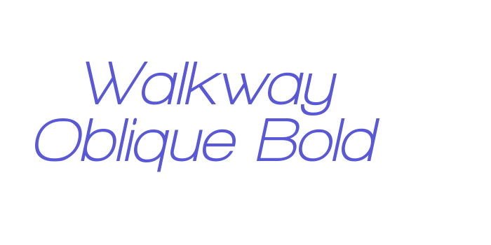 Walkway Oblique Bold Font Download