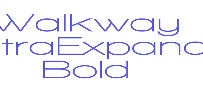 Walkway UltraExpand Bold Font Download