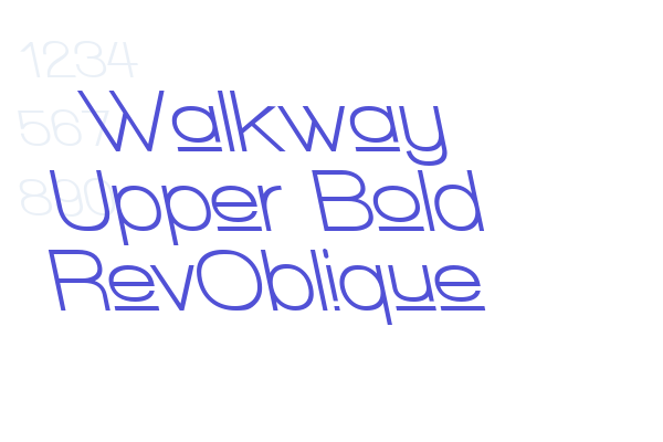 Walkway Upper Bold RevOblique Font Download