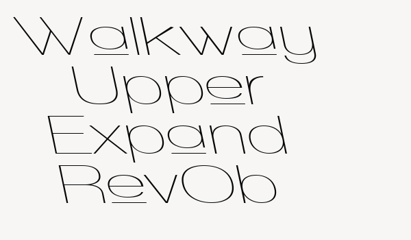 Walkway Upper Expand RevOb Font