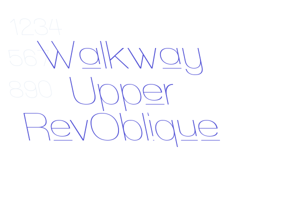 Walkway Upper RevOblique Font Download