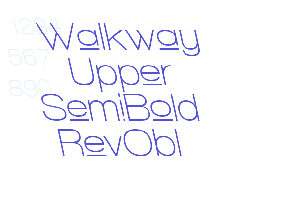 Walkway Upper SemiBold RevObl Font Download