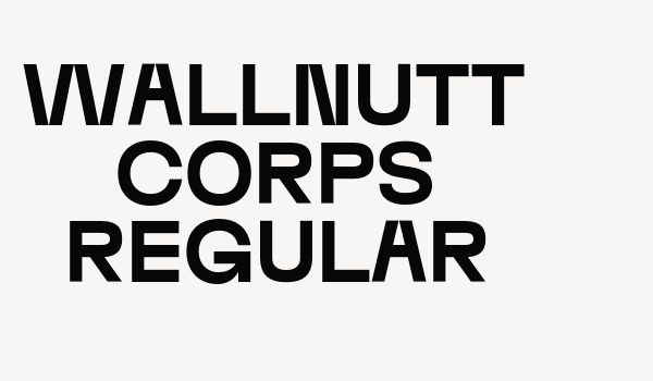 Wallnutt Corps Regular Font