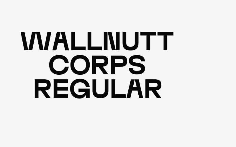 Wallnutt Corps Regular Font